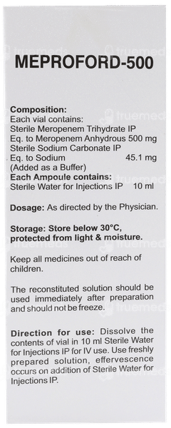 Meproford 500 Injection 1 Meproford 500 Injection 1